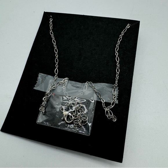 Halloween Necklace 18 inches with Extender Black Silver Orange Costume Jewery - Picture 4 of 5